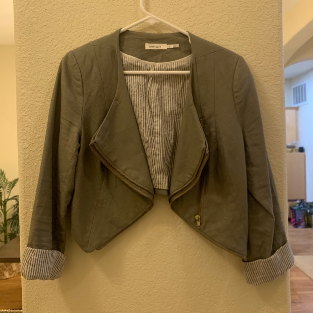 Cropped Gray Blazer